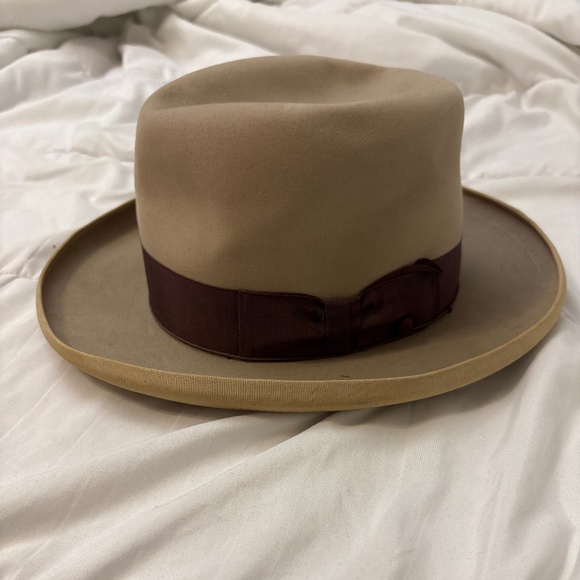 Vintage 1950’s Harry Levinson Courtney Royalten Tan and Brown Panama Hat Size 7 - Picture 3 of 6